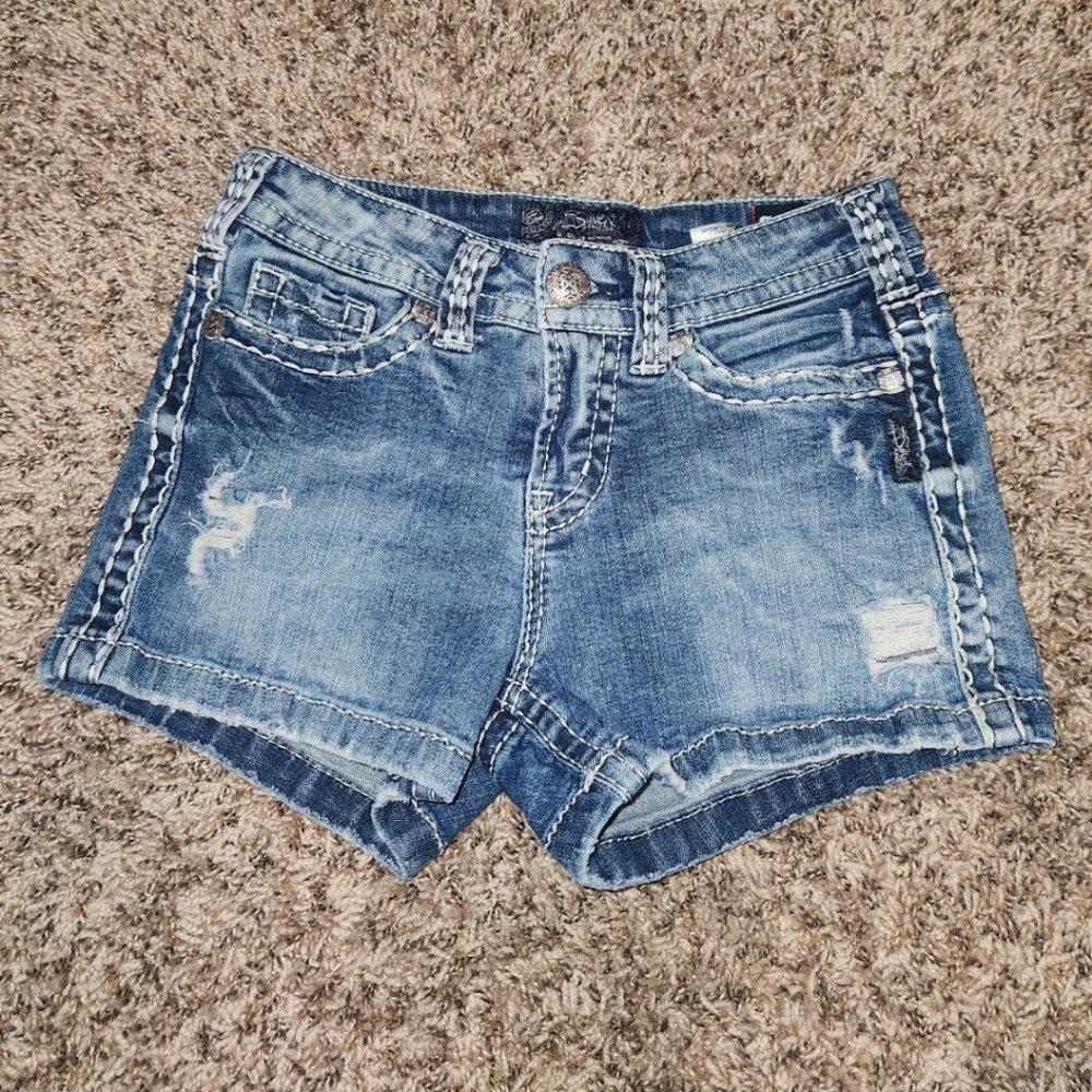 Womens Silver Size 26 Shorts